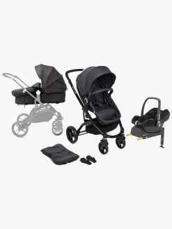 Beemoo Vognpakker-Move 2-in-1 Kombivogn inkl. Maxi-Cosi CabrioFix i-Size Autostol Baby & Base, Asphalt
