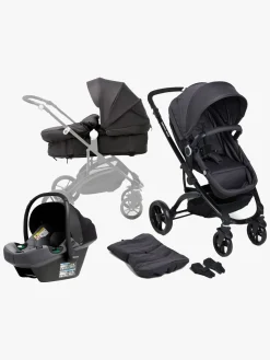 Vognpakker|Beemoo Move 2-in-1 Kombivogn inkl. Route i-Size Autostol Baby, Asphalt/Mineral Grey
