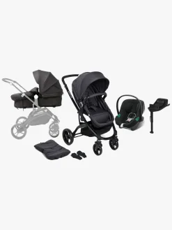 Vognpakker|Beemoo Move 2-in-1 Kombivogn inkl. Cybex Aton B2 i-Size Autostol Baby & Base, Asphalt/Volcano Black