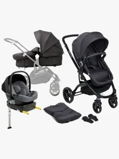 Vognpakker|Beemoo Move 2-in-1 Kombivogn inkl. Route i-Size Autostol Baby & ISOFIX Base, Asphalt/Mineral Grey