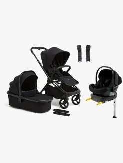 Duo- & Kombivogne|Beemoo One Duovogn inkl. Route i-Size Autostol Baby & base, All Black/Black Stone