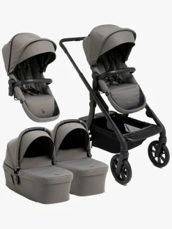 Søskendevogne|Beemoo Pro Max Søskendevogn inkl. Liggedele, Mocha Grey