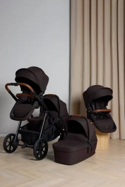 Tvillingevogne|Beemoo Pro Multi 2 Tvillingevogn, Espresso Brown