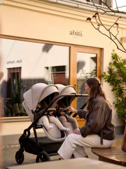 Søskendevogne|Beemoo Pro Twin 2 Søskendevogn, Latte Beige