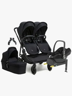 Søskendevogne|Beemoo Pro Twin 2 Søskendevogn inkl. Maxi-Cosi CabrioFix & Base, Coffee Black