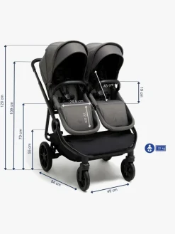 Beemoo Søskendevogne-Pro Twin 2 Søskendevogn, Mocha Grey