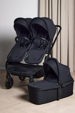 Søskendevogne|Beemoo Pro Twin 2 Søskendevogn inkl. Liggedel, Coffee Black