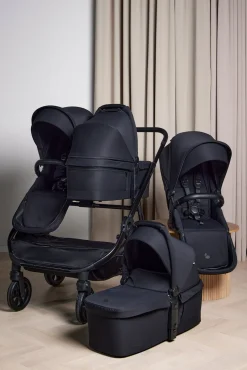 Beemoo Vognpakker-Pro Twin 2 Tvillingevogn, Coffee Black