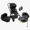 Beemoo Vognpakker-Pro Twist Duovogn inkl. Route Autostol Baby & Base, Coffee Black/Mineral Grey