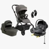 Vognpakker|Beemoo Pro Twist Duovogn inkl. Route Autostol Baby & Base, Mocha Grey/Mineral Grey