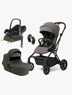 Vognpakker|Beemoo Pro Twist Duovogn Inkl. MaxiCosi CabrioFix Autostol Baby & Base, Mocha Grey/Essential Black
