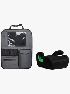 Beemoo Autostolspakker-Raise 2 i-Size Selepude inkl.  Deluxe Sædebeskytter med Opbevaring, Black Stone