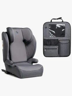 Autostolspakker|Beemoo Ride i-Size Autostol ISOFIX inkl.  Deluxe Sædebeskytter med Opbevaring, Mineral Grey