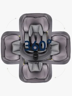 Autostole 9-36 Kg|Beemoo Rotate i-Size Autostol, Mineral Grey Grå