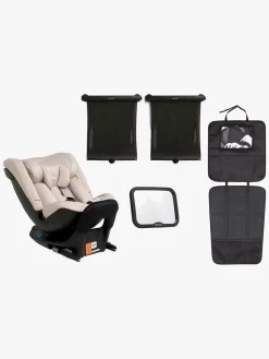 Beemoo Autostolspakker-Rotate i-Size Vendbar Autostol inkl. Tilbehør, Oat