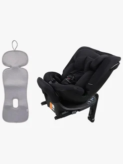 Autostolspakker|Beemoo Rotate i-Size Vendbar Autostol inkl. Ventilerende Hynde, Black Stone/Grey