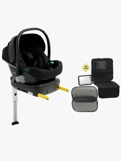 Autostolspakker|Beemoo Route i-Size Autostol Baby inkl. ISOFIX-base & Tilbehør, Black Stone
