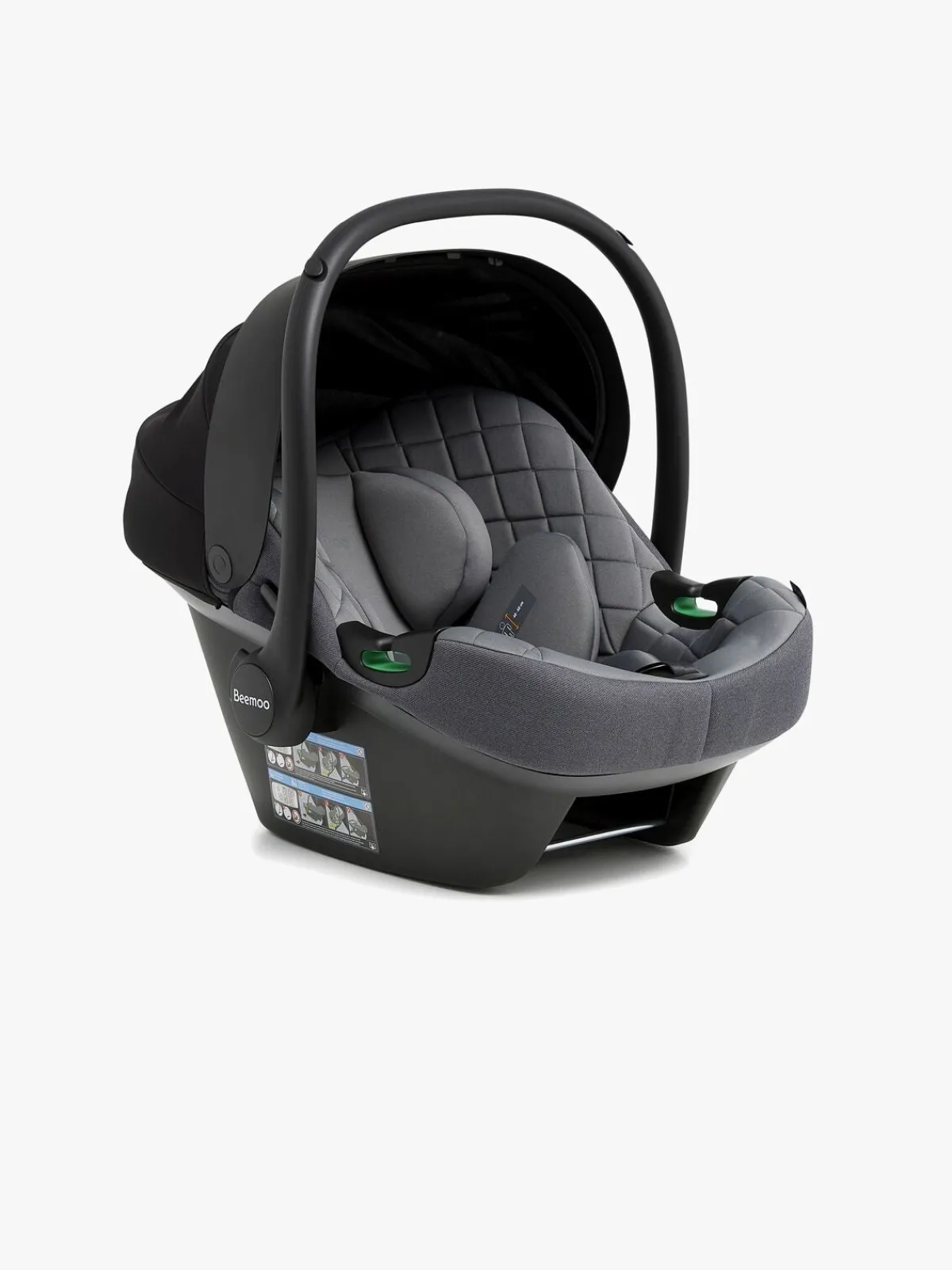 Autostole 0-13 Kg|Beemoo Route i-Size Autostol Baby, Mineral Grey Grå