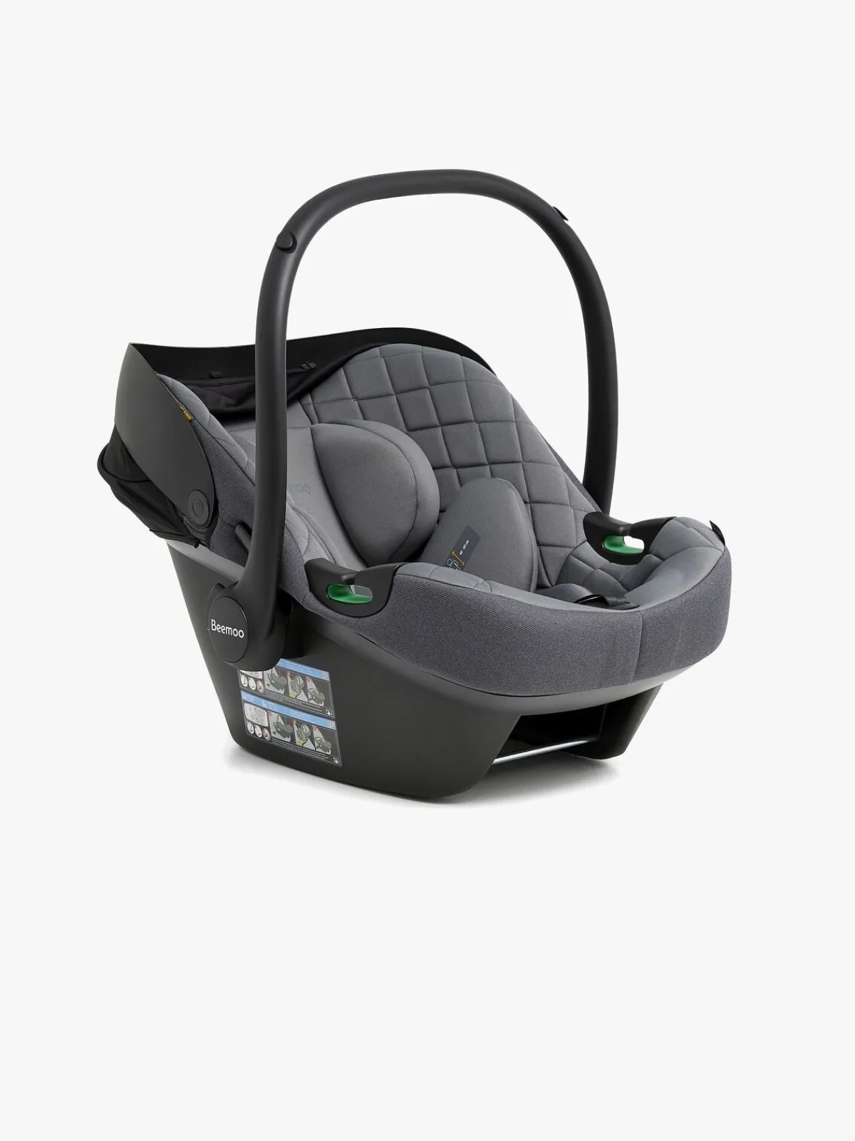 Autostole 0-13 Kg|Beemoo Route i-Size Autostol Baby, Mineral Grey Grå