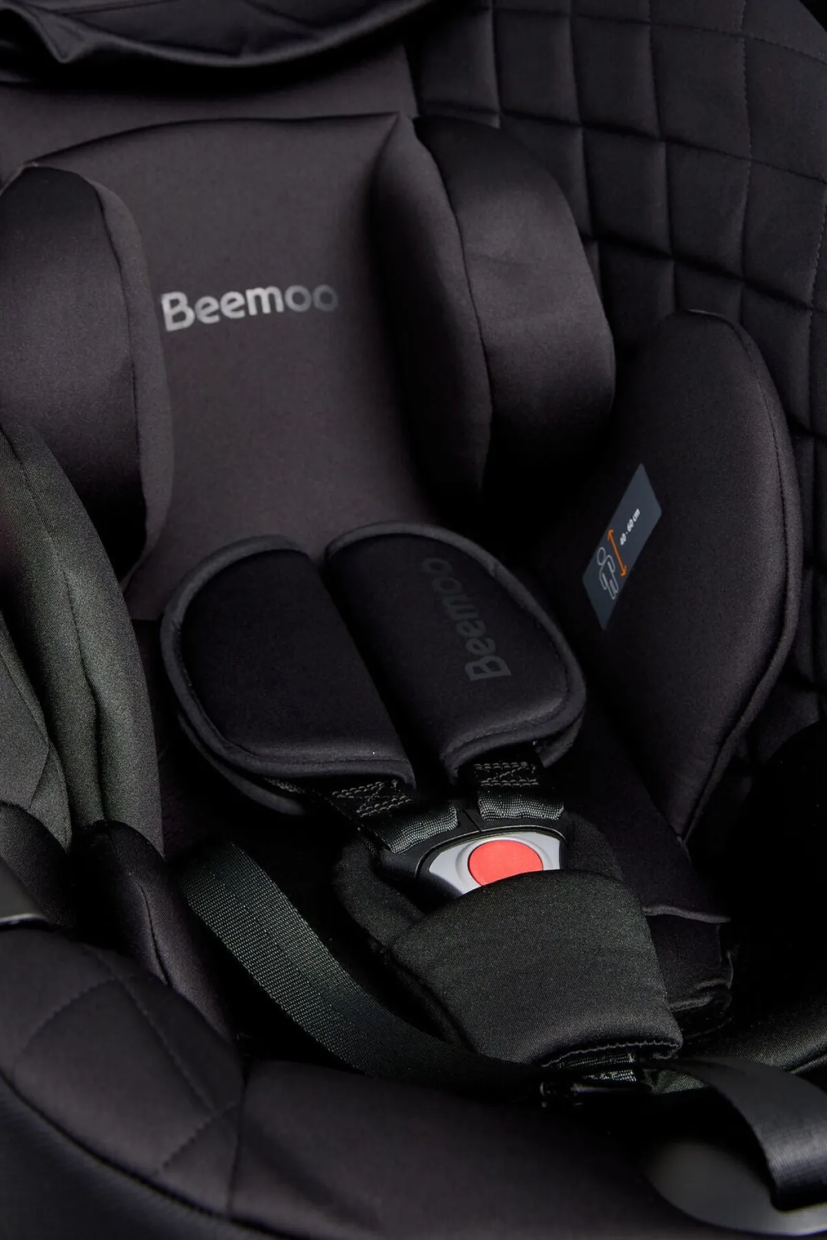 Autostole 0-13 Kg|Beemoo Route i-Size Autostol Baby inkl. ISOFIX Base, Black Stone Sort