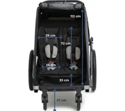 Beemoo Aktivitetsvogne-Sporty Trail Cykelanhænger, Asphalt