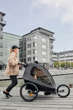 Beemoo Aktivitetsvogne-Sporty Trail Cykelanhænger inkl. Løbesæt, Asphalt
