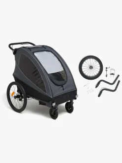 Beemoo Aktivitetsvogne-Sporty Trail Cykelanhænger inkl. Løbesæt, Asphalt