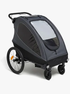 Aktivitetsvogne|Beemoo Sporty Trail Cykelanhænger inkl. Regnslag & Løbesæt, Asphalt