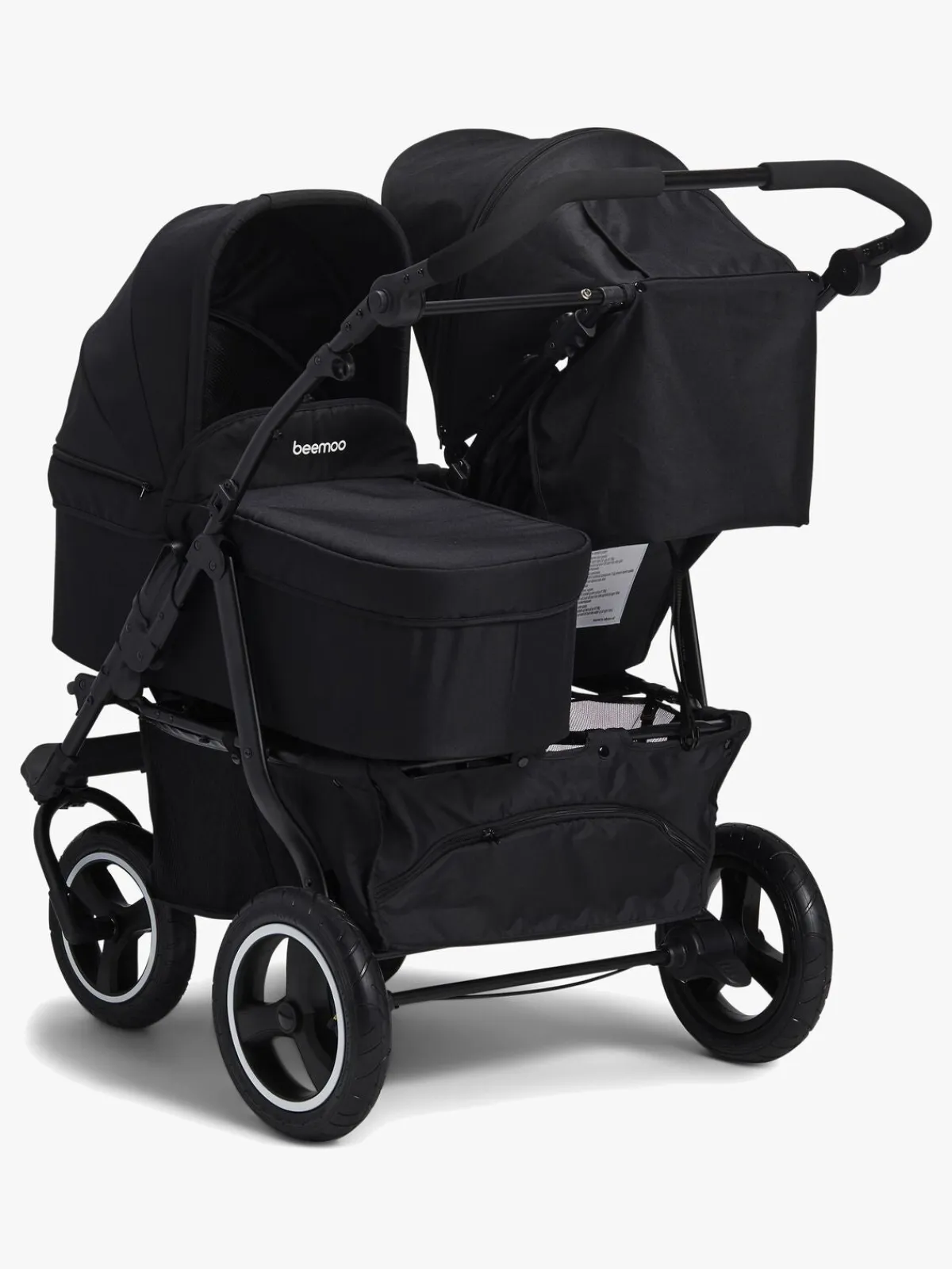 Søskendevogne|Beemoo Swing Søskendevogn, Black Sort