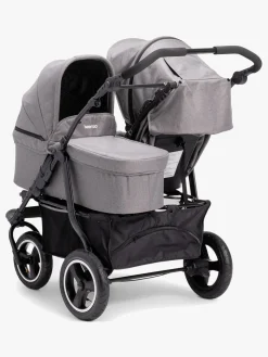 Søskendevogne|Beemoo Swing Søskendevogn inkl. Liggedel, Grey Melange