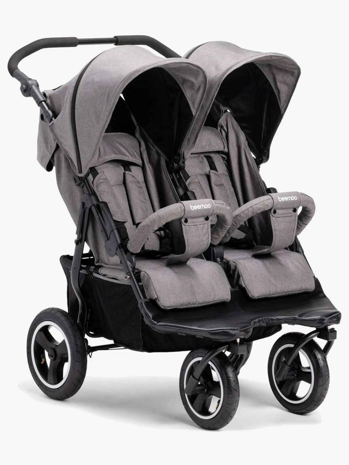 Søskendevogne|Beemoo Swing Søskendevogn, Grey Melange Grå