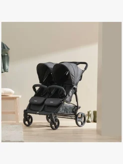 Søskendevogne|Tvillingevogne|Beemoo Twin Shopper Søskende- & Tvillingevogn, Black Mélange Grå/Sort