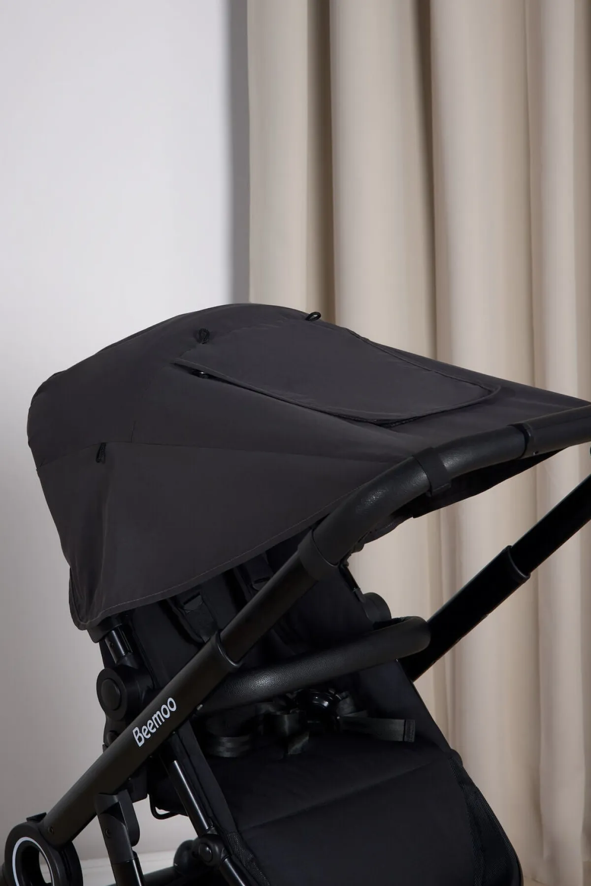 Vogntilbehør|Beemoo UV Solbeskyttelse med Vindue til Vogn, Stone