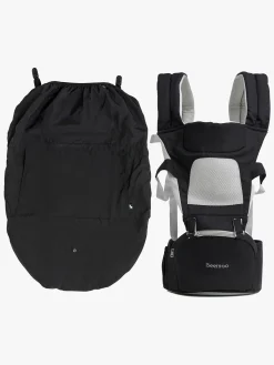 Bæreseler, Strækvikler & Bærestole|Beemoo  CARE Carry Comfort Air Bæresele inkl. Regnslag, Black