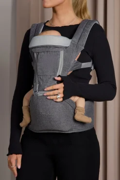 Beemoo Bæreseler, Strækvikler & Bærestole- CARE Carry Comfort 4-in-1 Bæresele & Hoftesæde inkl. Regnslag, Grey