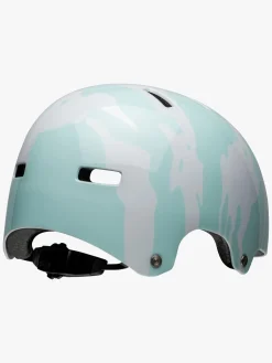 Cykler|Bell SPAN Gloss Hjelm, Hvid/Blå Blå