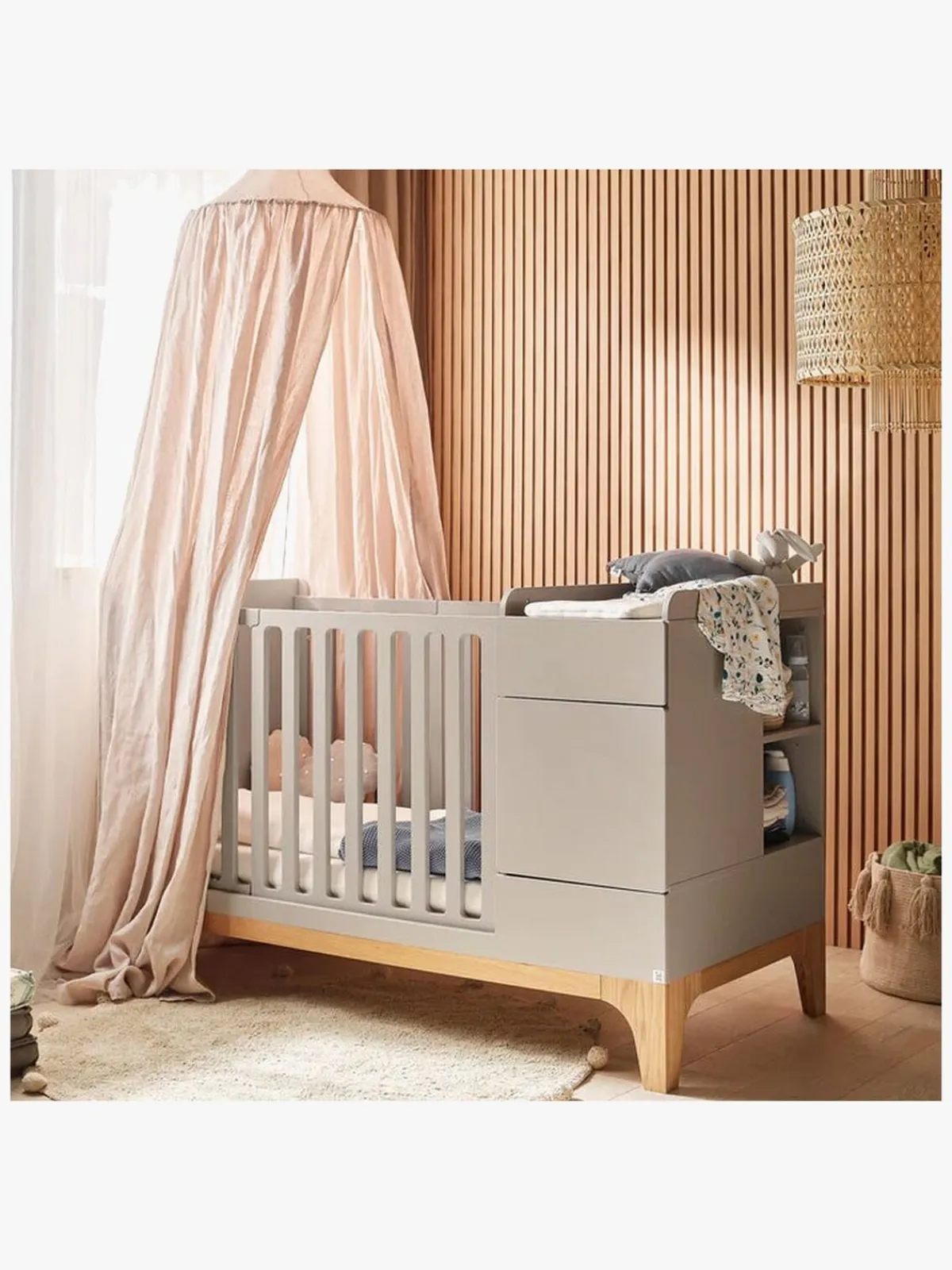 Børn Bellamy Børnesenge & Tilbehør-UP Tremmeseng 5-i-1, Grå