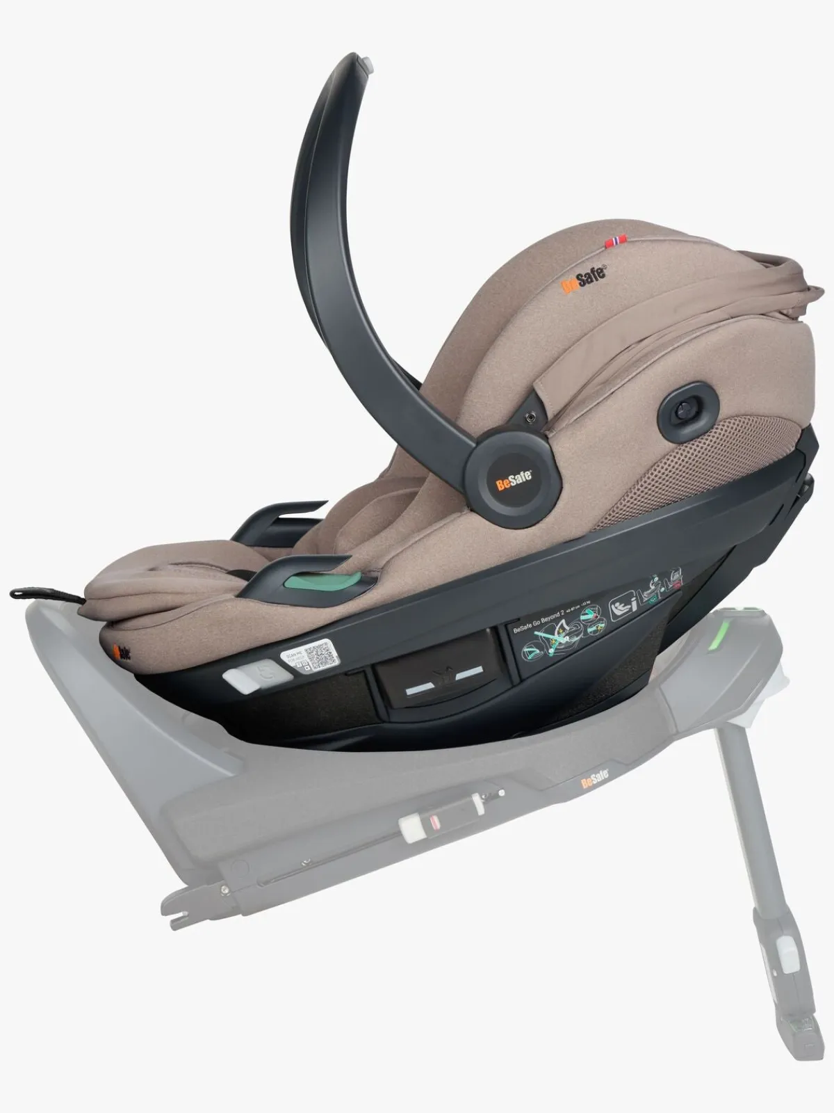 Autostole 0-13 Kg|BeSafe Go Beyond 2 Autostol Baby, Dark Sand Soft Breeze