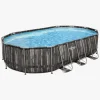Vandleg|Bestway Power Steel Oval poolsæt 610x366x122 cm