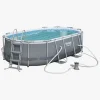 Vandleg|Bestway Power Steel Oval poolsæt 427x250x100 cm