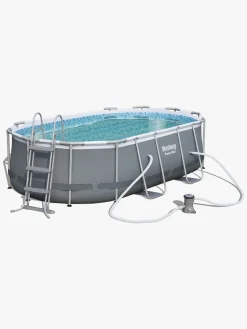 Vandleg|Bestway Power Steel Oval poolsæt 427x250x100 cm