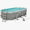 Bestway Vandleg-Power Steel Oval poolsæt 549x274x122 cm