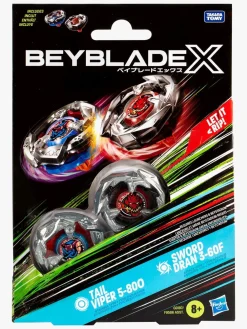 Legetøjsfigurer|Beyblade X Tail Viper 5-80O & Sword Dran 3-60F Spinnere 2-pak