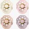 Sutter & Suttesnore|BIBS Boheme Sut 4-pak Latex Str. 1, Ivory/Blush/Blossom/Dusky Lilac