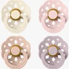 Sutter & Suttesnore|BIBS Boheme Sut 4-pak Latex Str. 2, Ivory/Blush/Blossom/Dusky Lilac