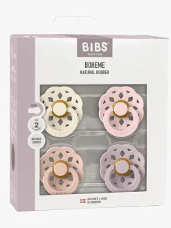 Sutter & Suttesnore|BIBS Boheme Sut 4-pak Latex Str. 2, Ivory/Blush/Blossom/Dusky Lilac