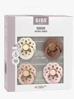 Sutter & Suttesnore|BIBS Boheme Sut 4-pak Latex Str. 1, Ivory/Blush/Woodchuck/Blossom