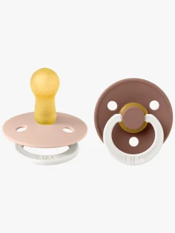 Sutter & Suttesnore|BIBS Colour Glow Sut 2-pak Latex Str. 2, Blush/Woodchuck Lyserød