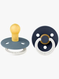 Sutter & Suttesnore|BIBS Colour Glow Sut 2-pak Latex Str. 1, Petrol/Deep Space Blå