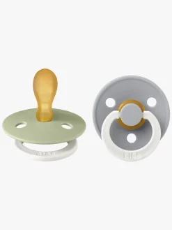 Sutter & Suttesnore|BIBS Colour Sut 2-pak Latex Str. 2 Symmetrisk, Sage Glow/Cloud Glow Grøn/Grå